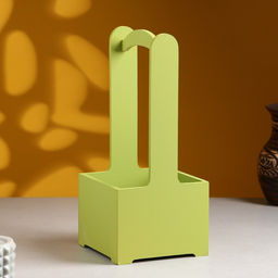 Кашпо - ящик деревянный 13,5х13,5х30 см Фисташковый - Дарим красиво фото 2