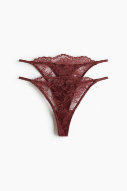 Pack de 2 bragas thong de encaje - H&m фото 2