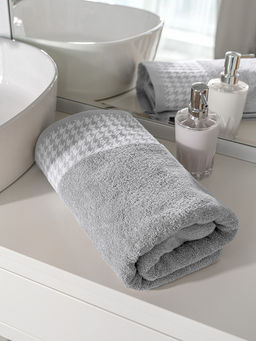 Полотенце для лица 50x90 серый махровая ткань