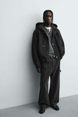 HOODED JACKET WITH FIREMAN CLASP