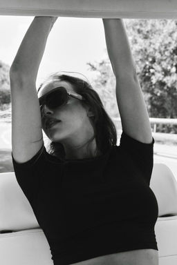 CROPPED STRETCH T-SHIRT - Zara фото 79