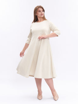 Платье из плотного трикотажа PP34306WHT04
