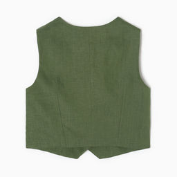 Жилет женский MIST Linen, размер 42, зелёный, лён 100%