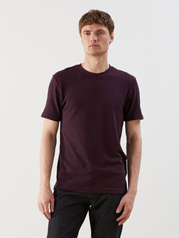 Bisiklet Yaka K?sa Kollu Erkek Dokulu Ti??rt