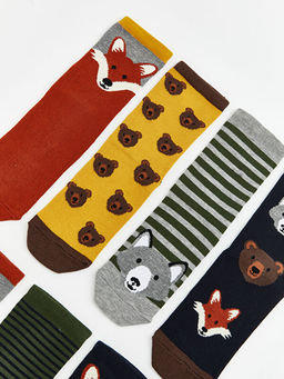 Desenli Erkek ?ocuk Soket ?orap 7li