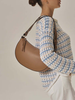 Сумка женская сэддл Azaro 31042 светлый орех