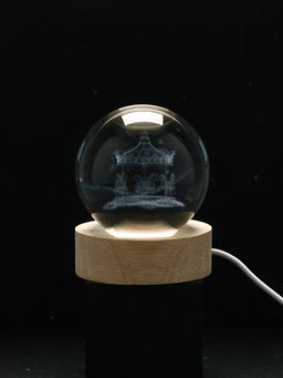 Светильник новогодний шар «Карусель и лошади», d=6 см