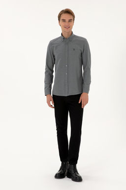 Erkek Slim Fit Siyah Kanvas / Chino Pantolon