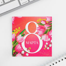Цена за 20 шт. Блокнот 10?10 см, 16 л С 8 Марта