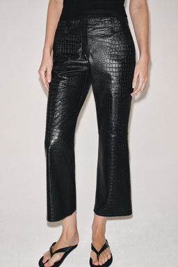 PANTAL?N COCO PIEL ZW COLLECTION LIMITED EDITION / Negro - Zara фото 5