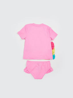 Bask?l? K?z ?ocuk Bikini Tak?m