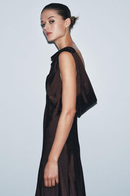 ZW COLLECTION SATIN MIDI DRESS - Zara фото 3