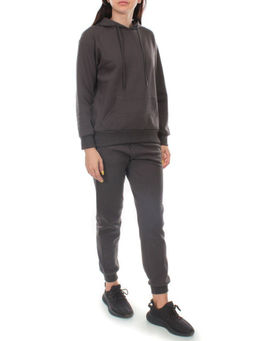 H108 DK. GRAY Костюм спортивный женский (хлопок 90%, полиэстер 10%)