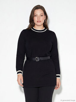 Dik Yaka Soft Touch Kad?n Sweatshirt Tunik