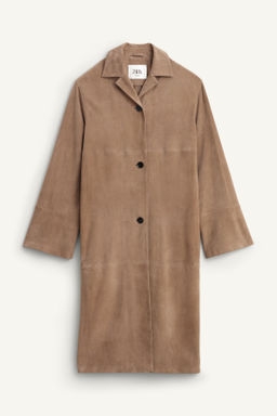 100% SUEDE LEATHER COAT LIMITED EDITION - Zara фото 15