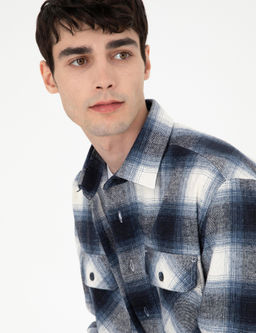 Lacivert Oversize Uzun Kollu Oduncu G_mlek - Pierre cardin фото 2