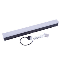 ULO-N10A-40W/6500K/L120 IP40 BLACK Светильник линейный светодиодный подвесной. Прямой, 120см. Белый свет (6500K). 4000Лм. Алюминий. Цвет черный. TM Uniel
