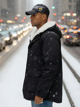 Парка мужская зимняя удлиненная с мехом хаки цвета 8753Ch - Mtforce фото 19