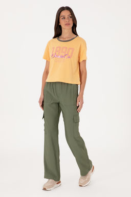 Kad_n Koyu Haki Kanvas Pantolon Sepette S_rpriz _ndirim