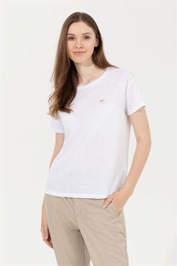 Женская белая футболка с круглым вырезом Неожиданная скидка в корзине - U.s. polo assn фото 3