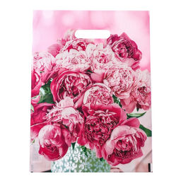 Цена за 50 шт. Пакет полиэтиленовый с вырубной ручкой Много цветов 30?40 см, 50 мкм