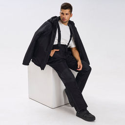 Полукомбинезон мужской зима М-302/1 Чёрный - Rodos фото 16