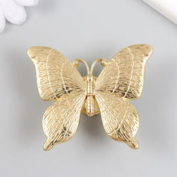 Ручка для шкатулки металл «Бабочка», золото, 5.2×6.3 см