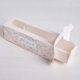 Цена за 5 шт. Коробка для макарун, кондитерская упаковка, Present 18×5.5×5.5 см