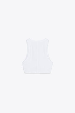 RIBBED STRAPPY TOP - Zara фото 9