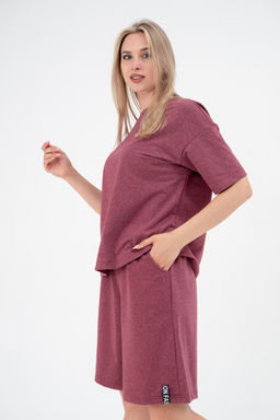 Костюм из футера унисекс бордо-меланж - Амадэль фото 33