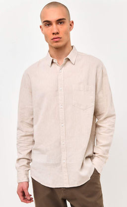 Рубашка д/р лен F111-0450-1 beige - Fine joyce фото 9