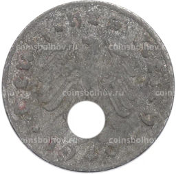 Монета 1 рейхспфенниг 1940 года G Германия