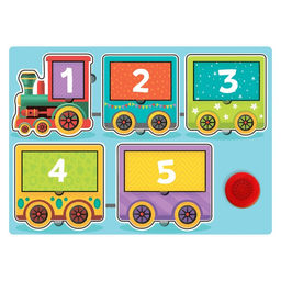 Пазл деревянный с чипом «Весёлый паровозик»