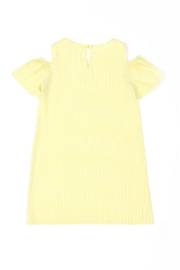 Неоново-желтое тканое платье для девочки - U.s. polo assn фото 2