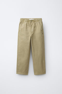 PANTAL?N FLUIDO ALGOD?N / Khaki