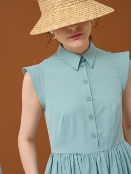 Платье хлопок OD-796-1 св.зеленое OD-796-1