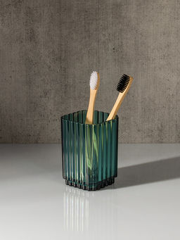 Стакан для зубных щёток 7,3x7,3x10,5 см зелёный акриловый пластик