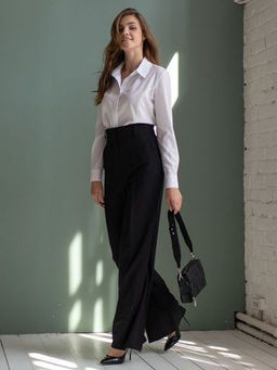 широкие брюки, расклешенные от пояса к низу - Трика фото 9