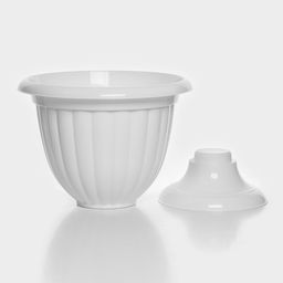 Вазон для цветов «Жасмин», 9 л, d=32.5 см, h=33.7 см, белый