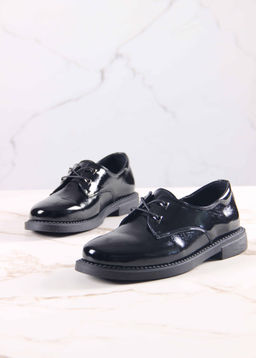 Туфли полуботинки 105.2693.bl. Черный наплак