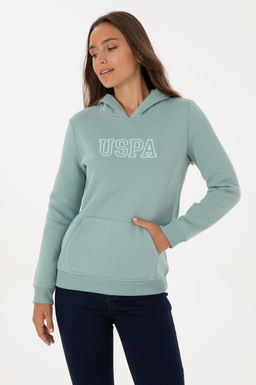 Kad_n Mint _ardonlu Kap__onlu Basic Sweatshirt
