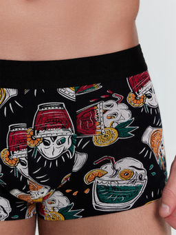 Цена за 2 штуки! Трусы мужские боксеры черные с принтом в виде коктейлей - Mark formelle фото 3