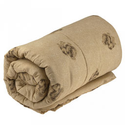 Одеяло 1,5 спальное "Н" "Верблюд", универсальное/всесезонное, 140х205 см, наполнитель 300г/м2, термоскрепленная верблюжья шерсть (30%/70%п/э), чехол поплекс "Премиум" (п/э 100%) стеганое, упак "Компакт" пакет ПВХ, еврослот, д25х55см/1кг, "Домашняя мо