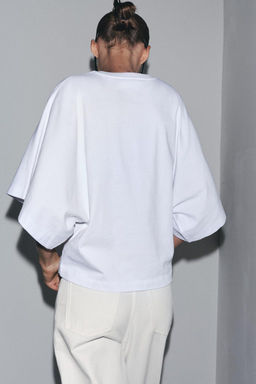 WASHED CAP SLEEVE T-SHIRT - Zara фото 5