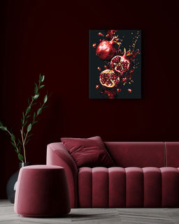 ФРЕЯ PNB/PMB-279 Набор для раскрашивания по номерам ( эффект черного холста ) ( с краской-металлик ) 40 х 30 см Сочные гранаты