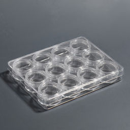 Органайзер для хранения мелочей, 12 баночек, 12×9×2 см, d=2.8×1.5 см, 2 мл, прозрачный