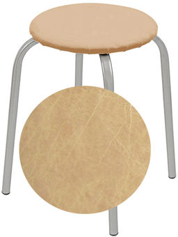 Табурет круг. 437/кор бежевый н.медь