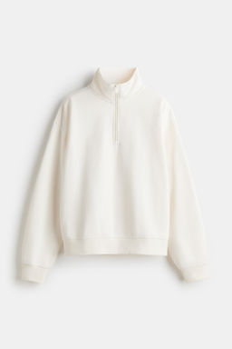 Sudadera oversize con media cremallera