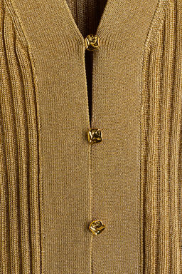 Glittery rib-knit cardigan - H&m фото 5