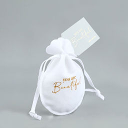 Цена за 5 шт. Мешочек подарочный замшевый Ты прекрасна, тиснение, 9?12 см  1.5 см